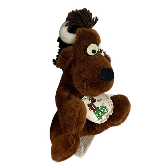 Vintage 1978 Animal Crackers Moose Yak Plush Stuffed Animal by Rocco Bollen - Picture 3 of 9